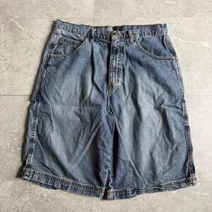 Y2K Foot Locker Baggy Denim Jean Shorts Size 34
